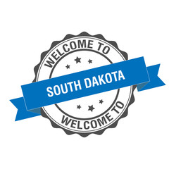 Obraz premium Welcome to South Dakota stamp illustration