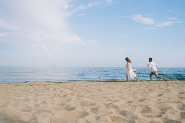 couple in love on the beach