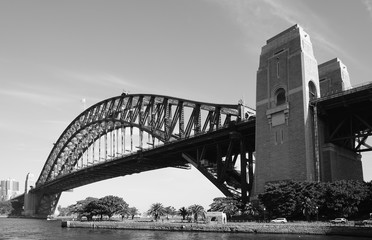 View of the Harbour Bridge and the Opera House in Sydney, Australia