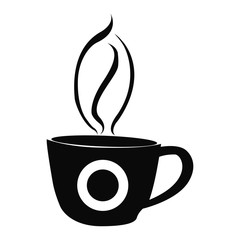 Isolated coffee mug logo