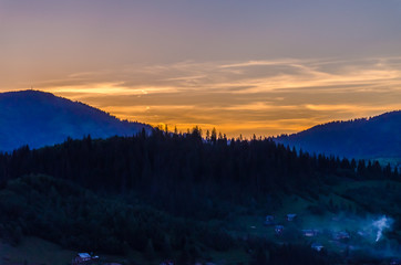 Obraz premium Background of Carpathian mountains landscape in Ukraine