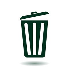 Trash can icon. Delete, Move to Trash, clear the disk space. Vector illustration.