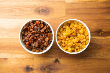 Sweet dried raisins.