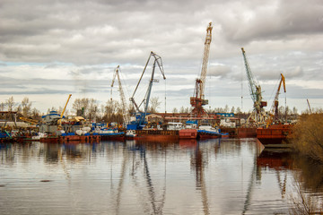 Obraz premium ship repair dock