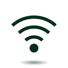 Wifi Symbol. Vector wireless network icon. Flat design style.