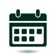 Vector calendar icon. Important dates sign. Flat design style.