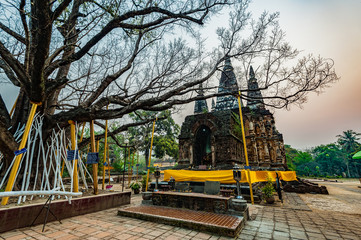 Chiangmai, Thailand - Feb 25,2012: Wat Chet Yot is a Buddhist temple in Chiang Mai in northern Thailand. It is a centre of pilgrimage for those born in the year of the Snake.