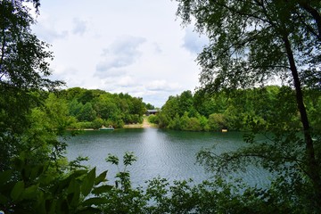l'étang d'abbaretz en loire atlantique en france