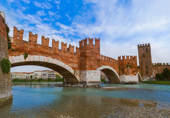 Ponte Pietra bridge in Verona - Italy
