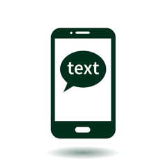 Mobile chatting icon.Mobile Phone Representing Web Chatting And Dialog.