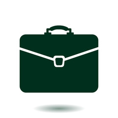 Briefcase icon, vector illustration. Flat design style. 