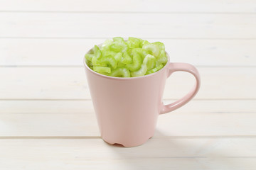 chopped celery stems