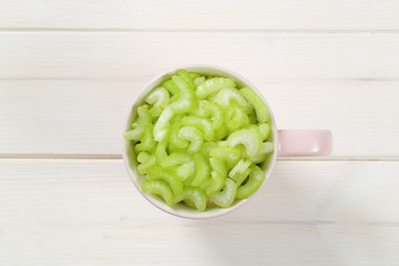 chopped celery stems