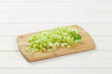 chopped celery stems