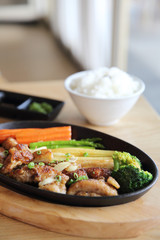 Chicken steaks Japanese style , Japanese food