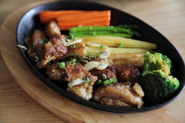 Chicken steaks Japanese style , Japanese food