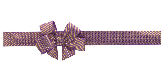 Ribbons and bow on a white background for gifts