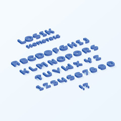 Losik isometric font.