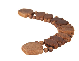 wooden amulet necklace