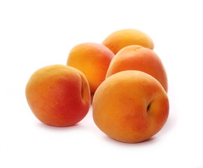 apricots isolated on white