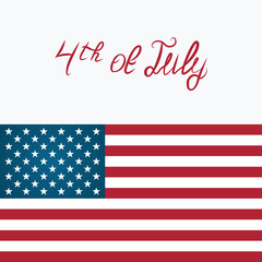 Fourth of July. Independence day greeting card