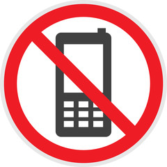 No Phones Sign