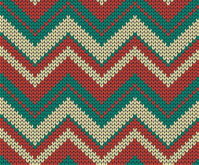 Seamless knitted vector pattern