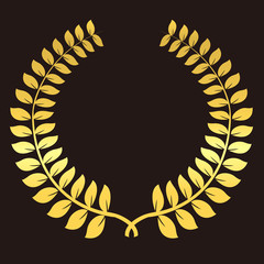 ローリエ　葉　金　アイコン