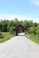 Fototapeta na wymiar Guthrie Covered Bridge in St-Armand, Quebec, Canada
