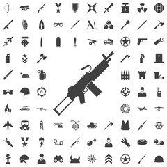 Machine Gun grey icon.