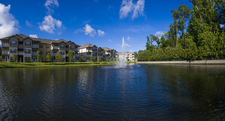 Ponds next to apartment complex in Florida