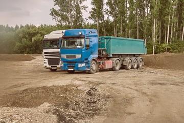 Truck at construction site