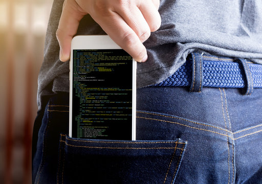 Developer Team Working Laptop Computer Mobile Application Softwareand Web Design Online Technology Content script to display
