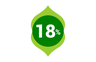 18 percent discount green ramadan kareem ied mubarak al adha al fitr sale