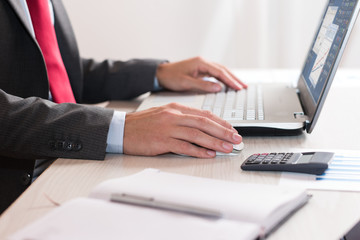 Businessman in his office