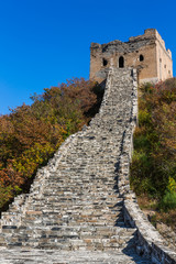 the Great Wall is generally built along an east-to-west line across the historical northern borders of China.