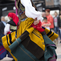 Dancing. Asturias' traditional costume - 158549416