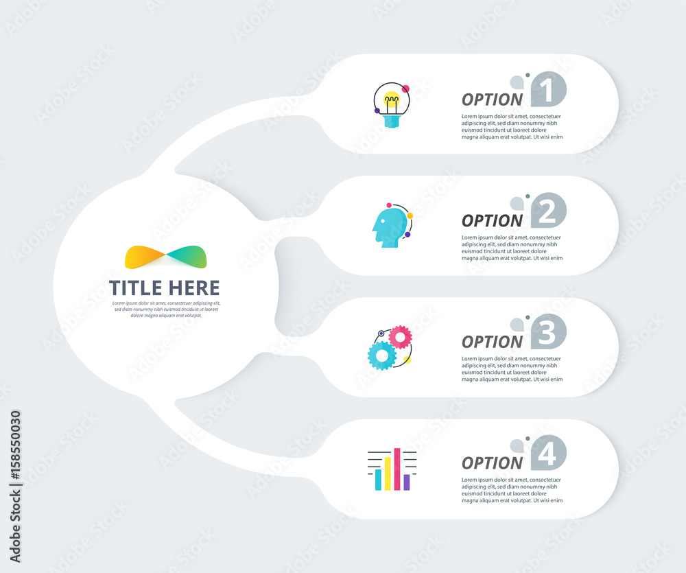 Poster infographic diagram template design simple design. include icon design. vector illustration.