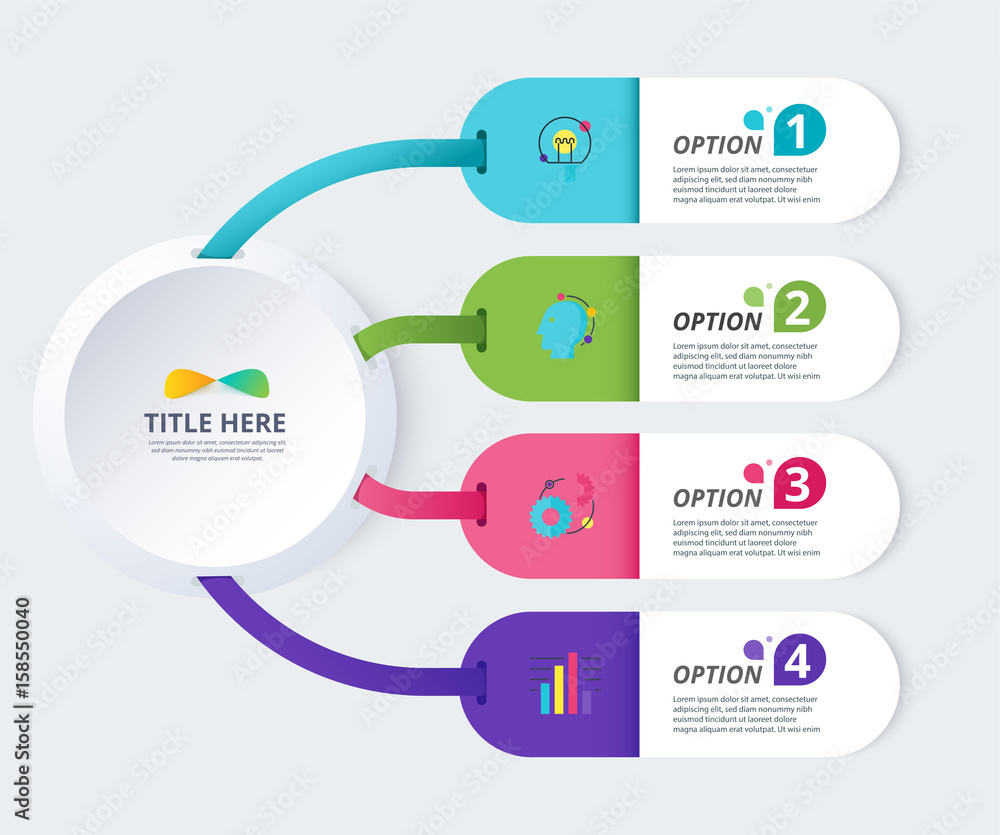 Poster infographic diagram template design simple design. include icon design. vector illustration.