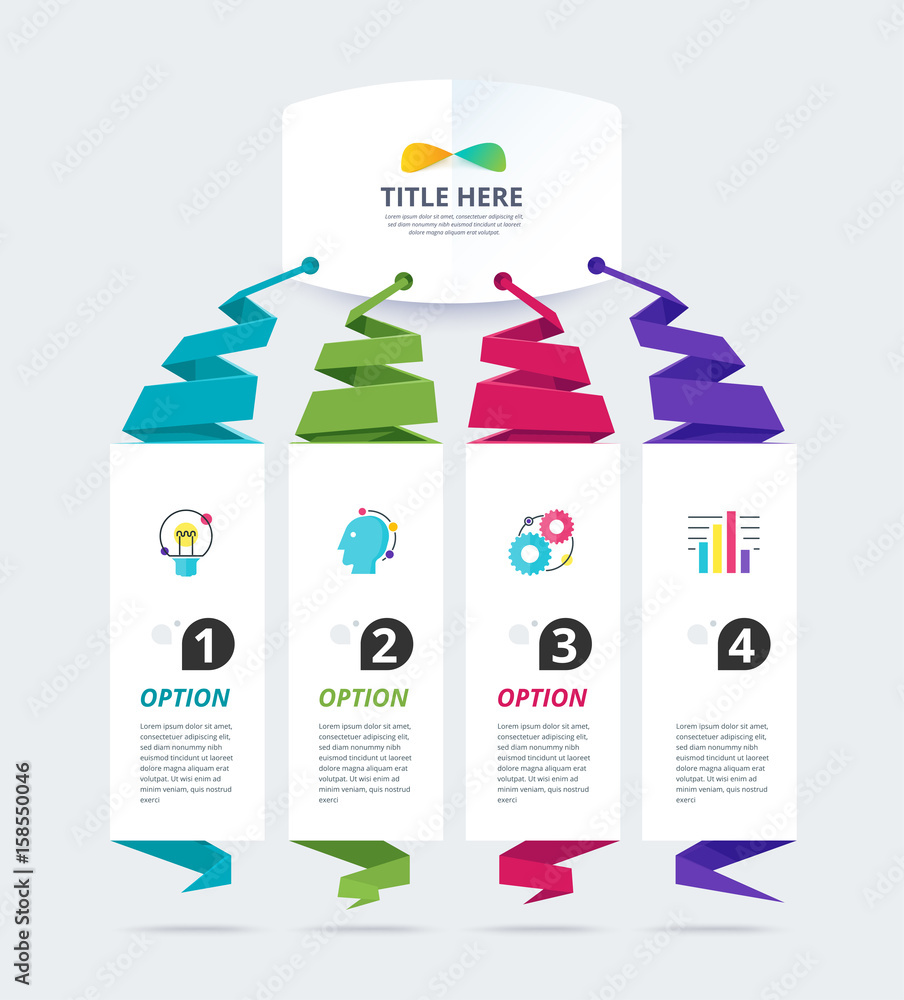 Poster infographic diagram template design simple design. include icon design. vector illustration.