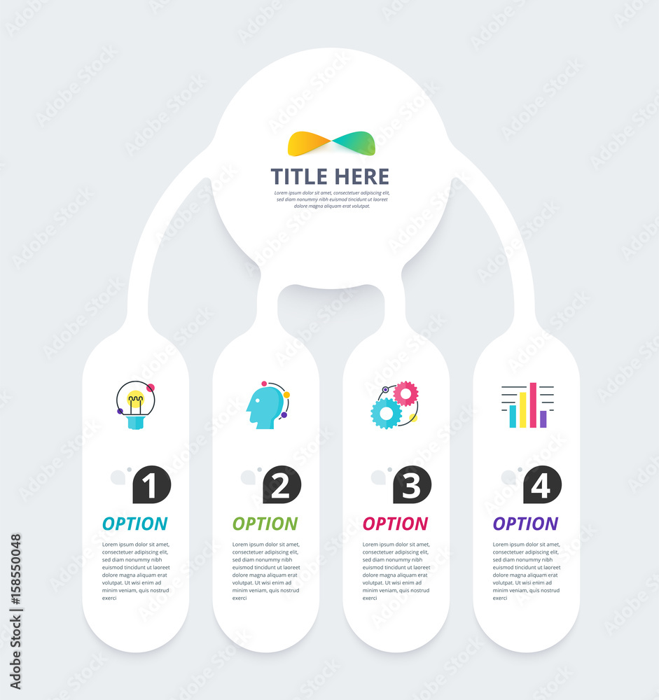 Poster infographic diagram template design simple design. include icon design. vector illustration.