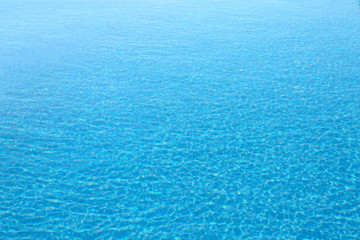 Blue pool water
