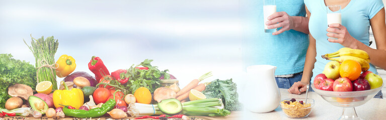 People eating and drinking