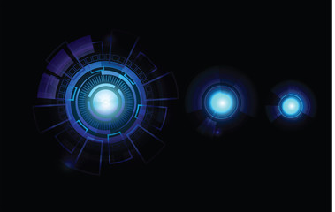 digital cyber circular design background as Hi Technology concept 