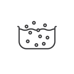 Jacuzzi line icon, outline vector sign, linear style pictogram isolated on white. Symbol, logo illustration. Editable stroke. Pixel perfect