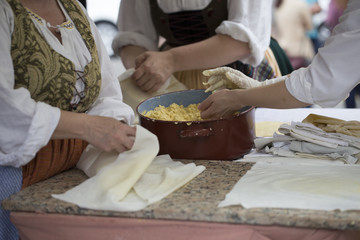 Obraz na płótnie Canvas Torto de maíz (Corn bread is a typical food in Asturias)