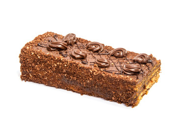 biscuit Swiss roll isolated on white background