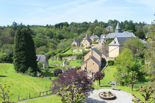 Village Treignac in the French Correze