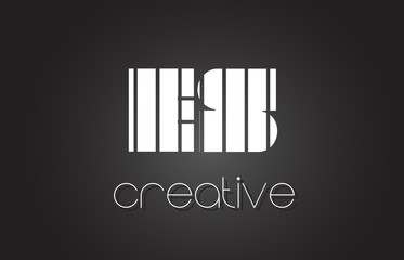 ES E S Letter Logo Design With White and Black Lines.