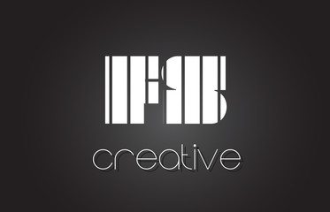 FS F S Letter Logo Design With White and Black Lines.